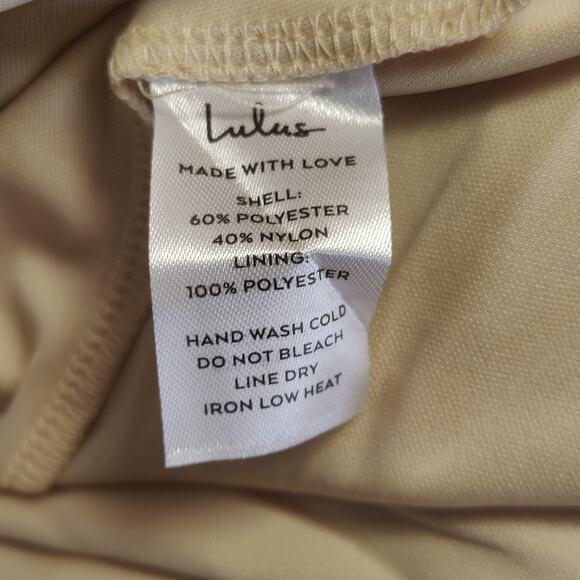 Lulus Beige and White Lace Strapless Maxi Dress - Picture 5 of 7